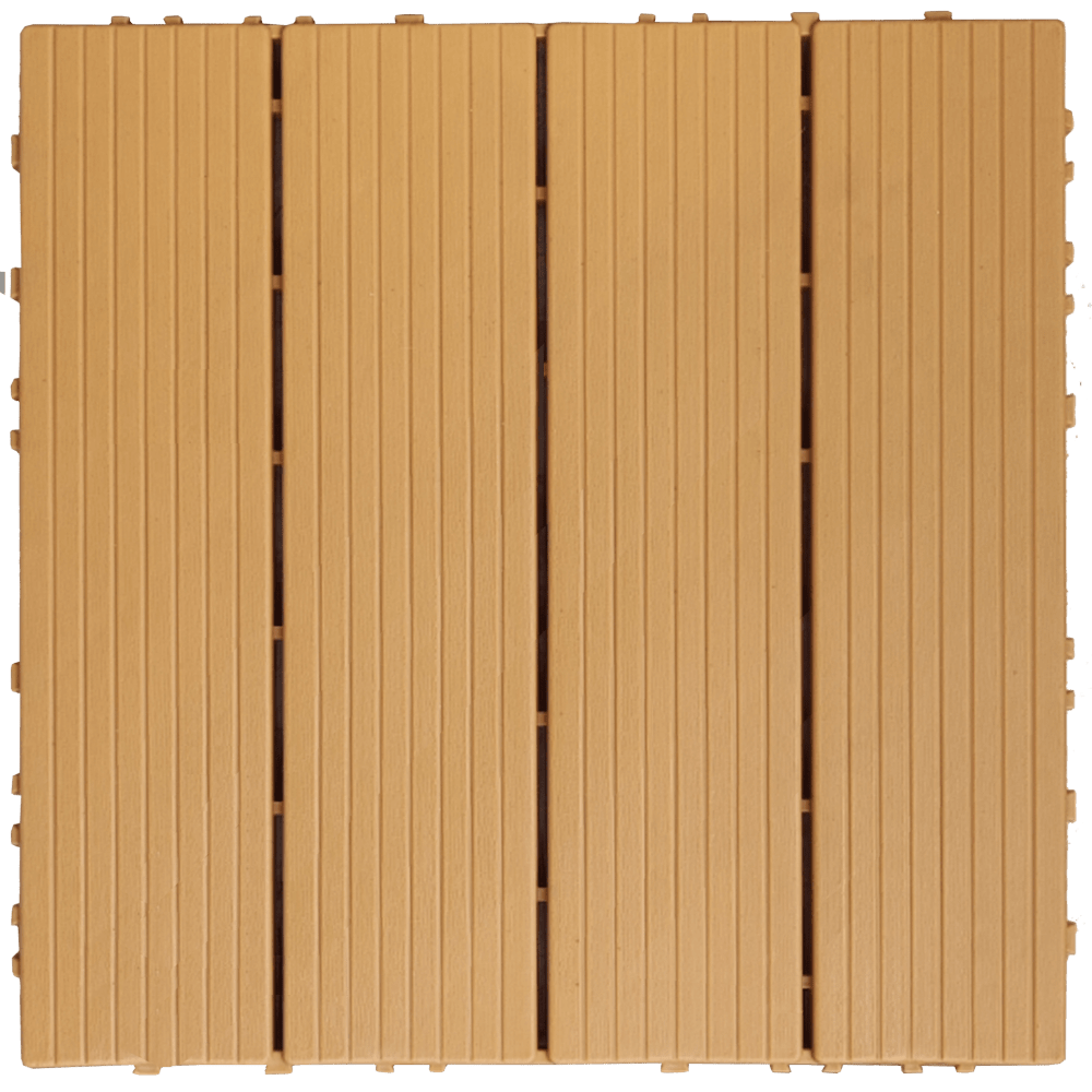 Durable Weather-Resistant Composite Deck Tiles 35-Piece Set for Indoor Outdoor Use Light Coffee 12x12 Inch Perfect for Patios and Balconies