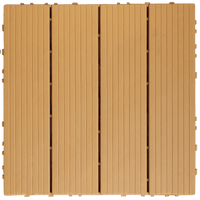 Durable Weather-Resistant Composite Deck Tiles 35-Piece Set for Indoor Outdoor Use Light Coffee 12x12 Inch Perfect for Patios and Balconies