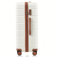 Premium 3-Piece White ABS Hard Shell Luggage Set with TSA Lock 20 24 28 Inch Spinner Wheels