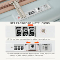 Expandable 4-Piece Luggage Set With USB Port And Cup Holder - Airline Certified Hard Shell Carry-On Bags In Ivory And Gold