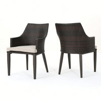 Elegant Brown Accent Chairs - Set Of 2 For Living Room Or Office Space