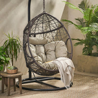 Stylish Grey Hanging Basket For Indoor And Outdoor Use – Versatile Planter For Flowers And Plants (Stand Not Included)