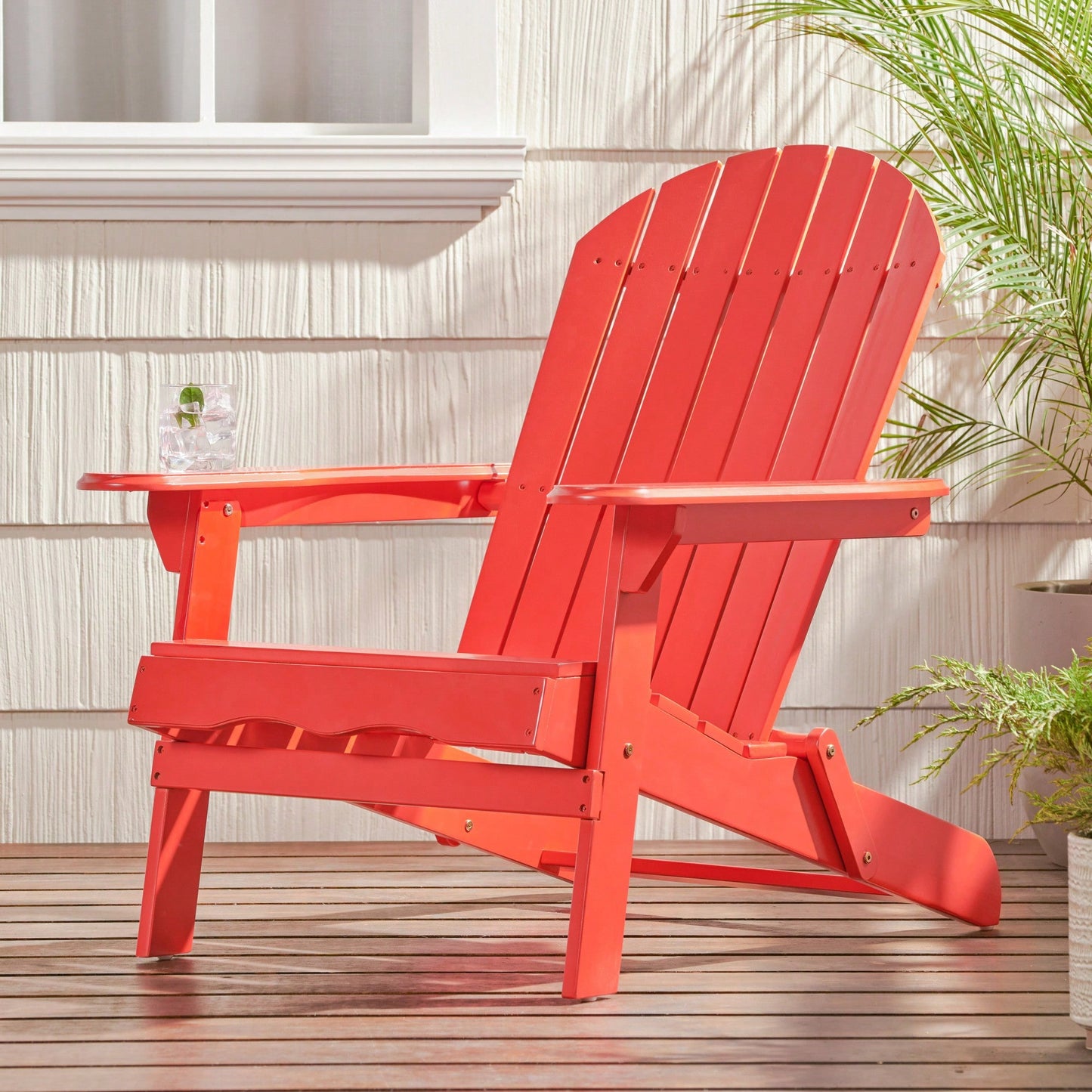 Classic Outdoor Adirondack Chair - Perfect For Relaxing In Your Patio Or Garden