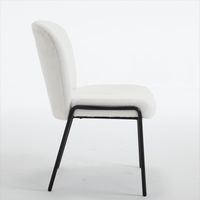 Set Of 2 High Back Iron Dining Chairs Without Armrests For Dining Room, Living Room, Or Balcony