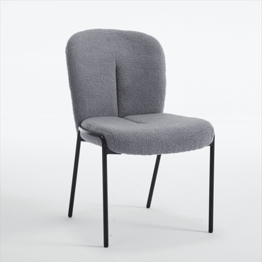 Set Of 2 High Back Iron Dining Chairs Without Armrests For Dining Room, Living Room, Or Balcony