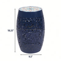 Elegant 12-Inch Dark Blue Side Table For Stylish Living Spaces