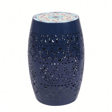 Elegant 12-Inch Dark Blue Side Table For Stylish Living Spaces