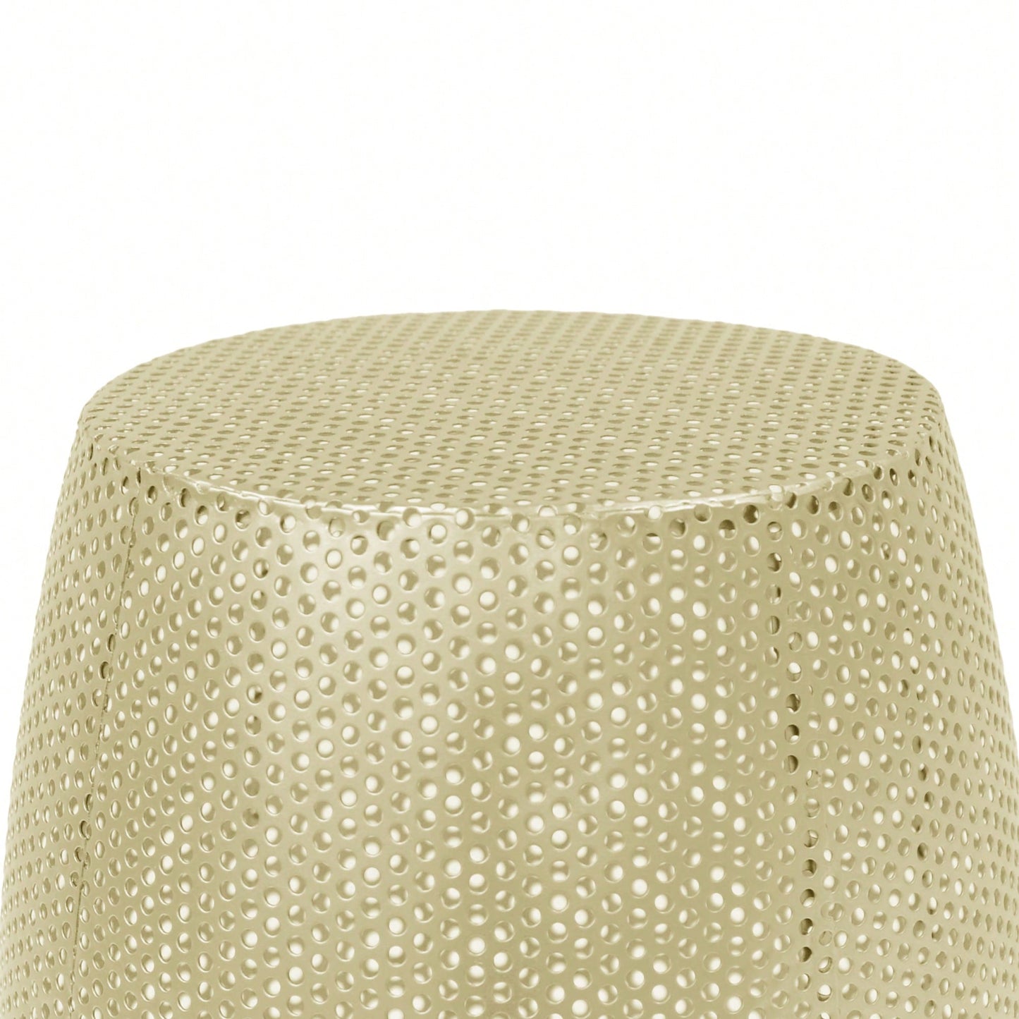 Elegant Round Hollow Metal Side Table For Modern Living Spaces