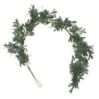 54-Inch Elegant Snowberry Green Garland For Holiday Decor And Festive Arrangements