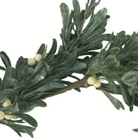 54-Inch Elegant Snowberry Green Garland For Holiday Decor And Festive Arrangements