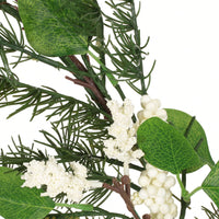 5-Foot Lush Leaves And Berry Garland For Festive Decor And Home Accents