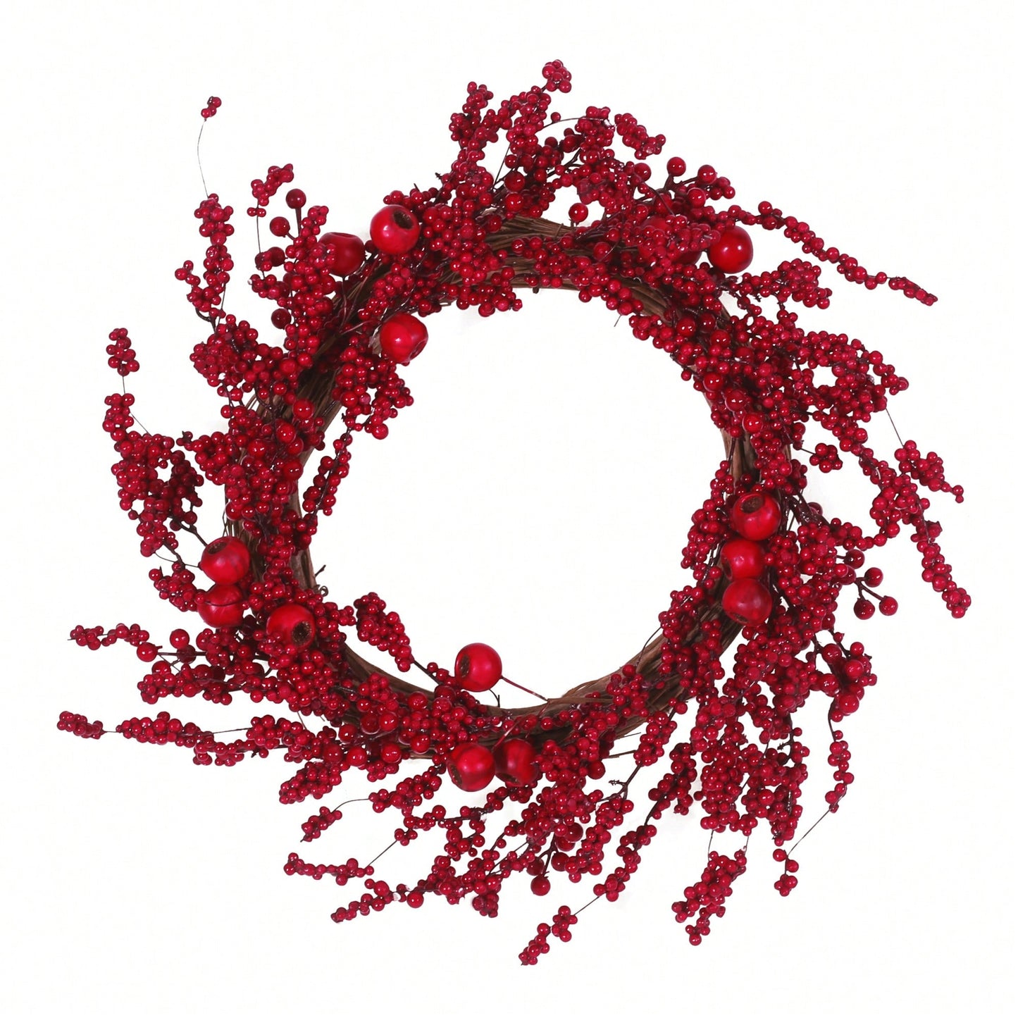 Vibrant 23.5-Inch Mixed Berry Wreath For Home Decor And Seasonal Celebrations