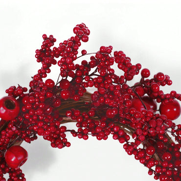 Vibrant 23.5-Inch Mixed Berry Wreath For Home Decor And Seasonal Celebrations