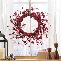 Vibrant 23.5-Inch Mixed Berry Wreath For Home Decor And Seasonal Celebrations