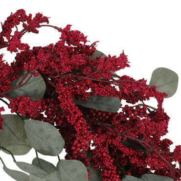 29-Inch Eucalyptus And Berry Decorative Wreath For Elegant Home Decor