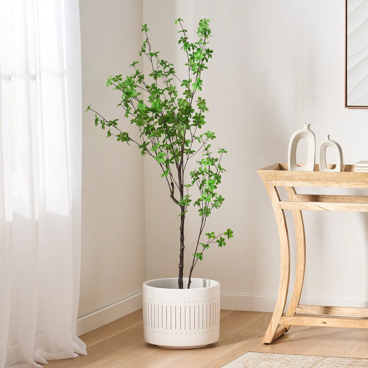 150CM Realistic Artificial Disc Leaf Tree - Perfect Indoor And Outdoor Decorative Plant