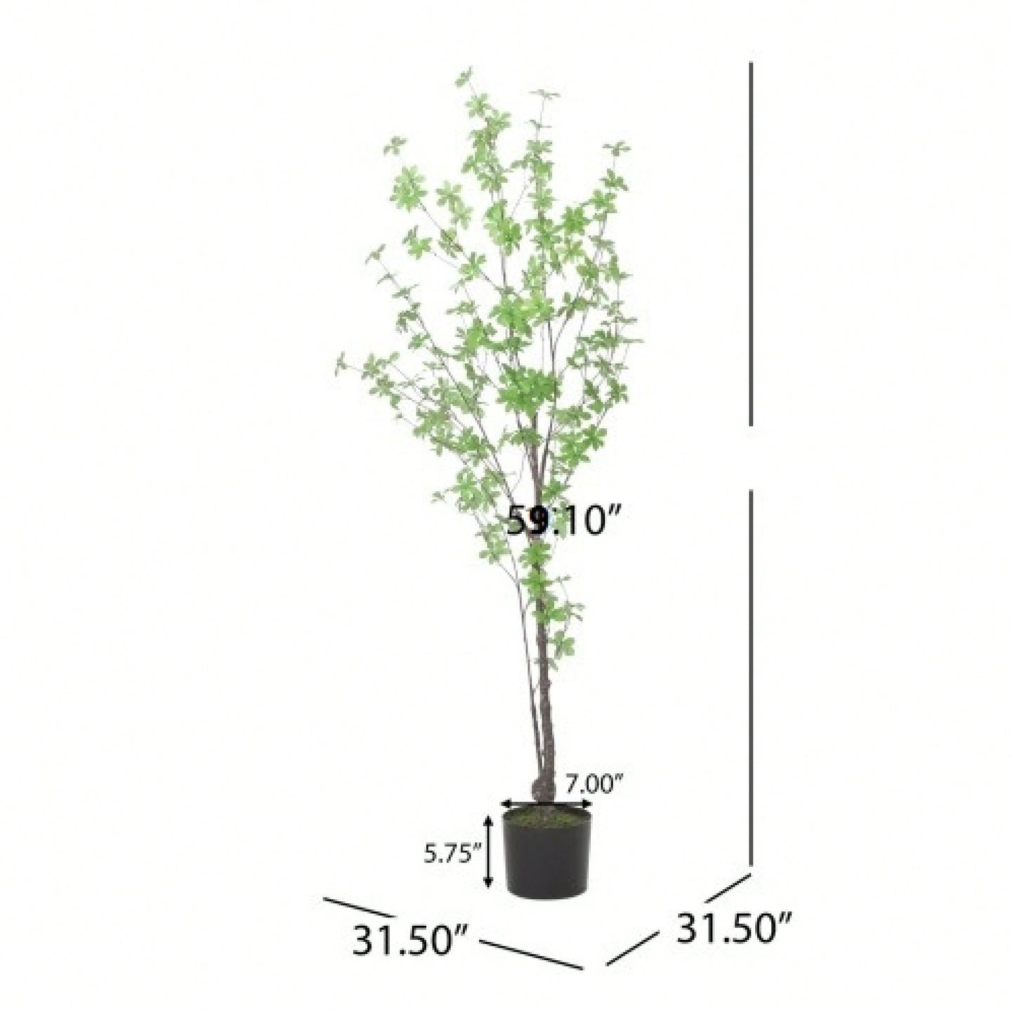 150CM Realistic Artificial Disc Leaf Tree - Perfect Indoor And Outdoor Decorative Plant