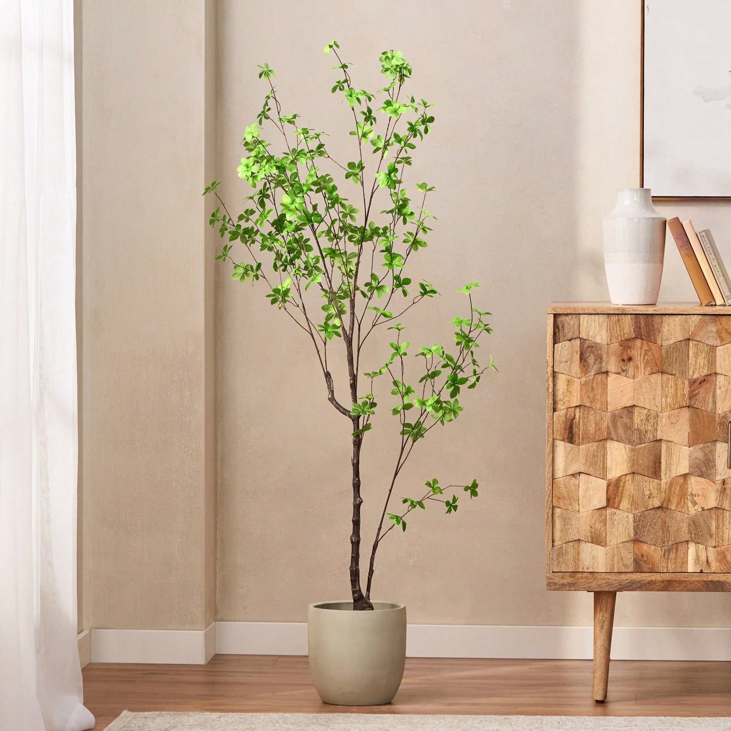 150CM Realistic Artificial Disc Leaf Tree - Perfect Indoor And Outdoor Decorative Plant