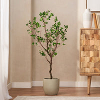 120 Cm Realistic Artificial Milan Leaf Bonsai Tree – Ideal Home Decor And Office Accent