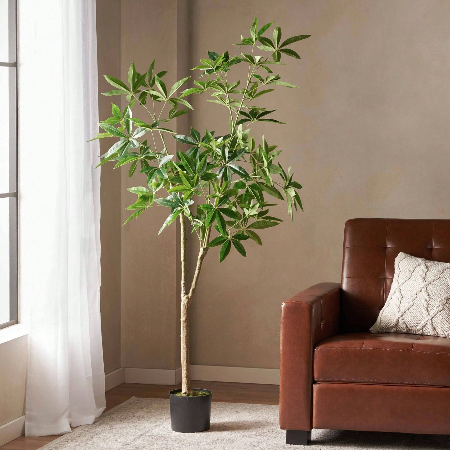 180CM Lifelike Artificial Pachira Macaropa Tree For Home And Office Decor