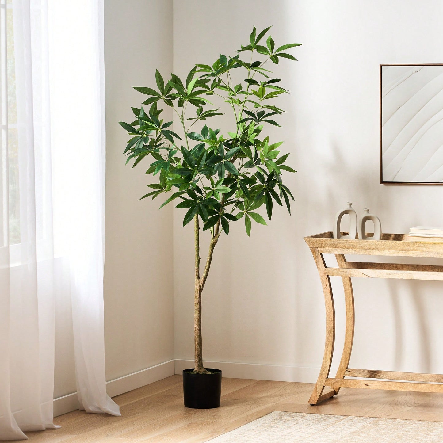 180CM Lifelike Artificial Pachira Macaropa Tree For Home And Office Decor