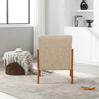 Stylish Modern Accent Chair With Solid Wood Frame And Plush Cushion For Living Room, Bedroom, Or Guest Room In Black PU