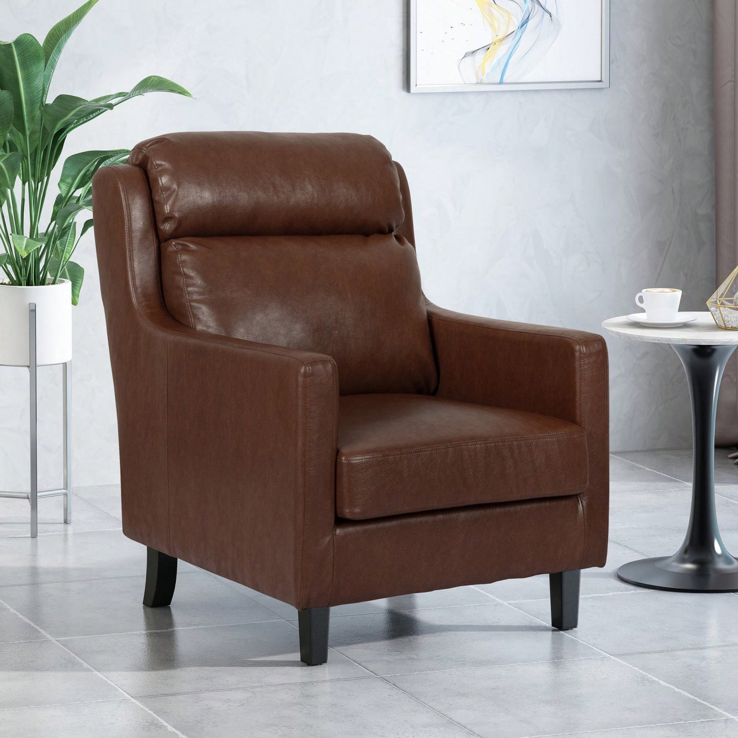 Elegant Upholstered Club Chair For Cozy Living Room Seating – Stylish Accent Chair For Home Decor