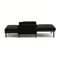 Stylish Black 2-Seater Sleeper Sofa With Recline Function For Ultimate Comfort