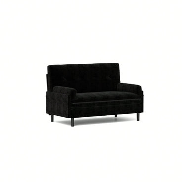 Stylish Black 2-Seater Sleeper Sofa With Recline Function For Ultimate Comfort