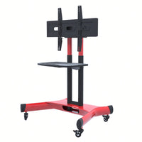 Height Adjustable Swivel TV Stand for 32-80 Inch TVs with Tilt Feature Fits VESA 600x400mm Red Color
