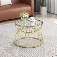 Elegant Modern Golden Coffee Table For Living Room Decor - Luxurious Design For Stylish Interiors