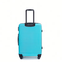 Stylish 3-Piece ABS Luggage Set With Spinner Wheels, TSA Lock, And Dual Hooks - Lightweight Travel Suitcases In Turquoise (20"/24"/28")