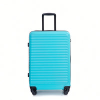 Stylish 3-Piece ABS Luggage Set With Spinner Wheels, TSA Lock, And Dual Hooks - Lightweight Travel Suitcases In Turquoise (20"/24"/28")