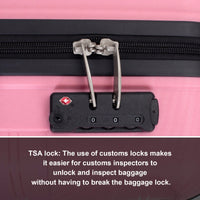 Lightweight Durable 3-Piece Hardshell Luggage Set With Spinner Wheels And TSA Lock - Stylish Purplish Blue Suitcases (20"/24"/28")
