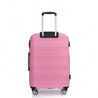 Lightweight Durable 3-Piece Hardshell Luggage Set With Spinner Wheels And TSA Lock - Stylish Purplish Blue Suitcases (20"/24"/28")