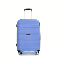 Lightweight Durable 3-Piece Hardshell Luggage Set With Spinner Wheels And TSA Lock - Stylish Purplish Blue Suitcases (20"/24"/28")
