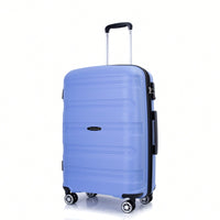 Lightweight Durable 3-Piece Hardshell Luggage Set With Spinner Wheels And TSA Lock - Stylish Purplish Blue Suitcases (20"/24"/28")