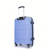 Lightweight Durable 3-Piece Hardshell Luggage Set With Spinner Wheels And TSA Lock - Stylish Purplish Blue Suitcases (20"/24"/28")