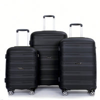 Lightweight Durable 3-Piece Hardshell Luggage Set With Spinner Wheels And TSA Lock - Stylish Purplish Blue Suitcases (20"/24"/28")