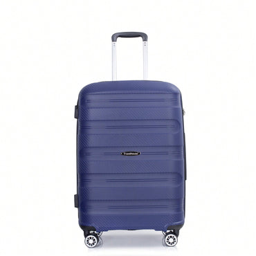 Lightweight Durable 3-Piece Hardshell Luggage Set With Spinner Wheels And TSA Lock - Stylish Purplish Blue Suitcases (20"/24"/28")