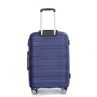 Lightweight Durable 3-Piece Hardshell Luggage Set With Spinner Wheels And TSA Lock - Stylish Purplish Blue Suitcases (20"/24"/28")