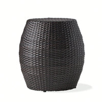 Stylish 14-Inch Outdoor Wicker Patio Side Table - Perfect For Any Garden Or Balcony Decor