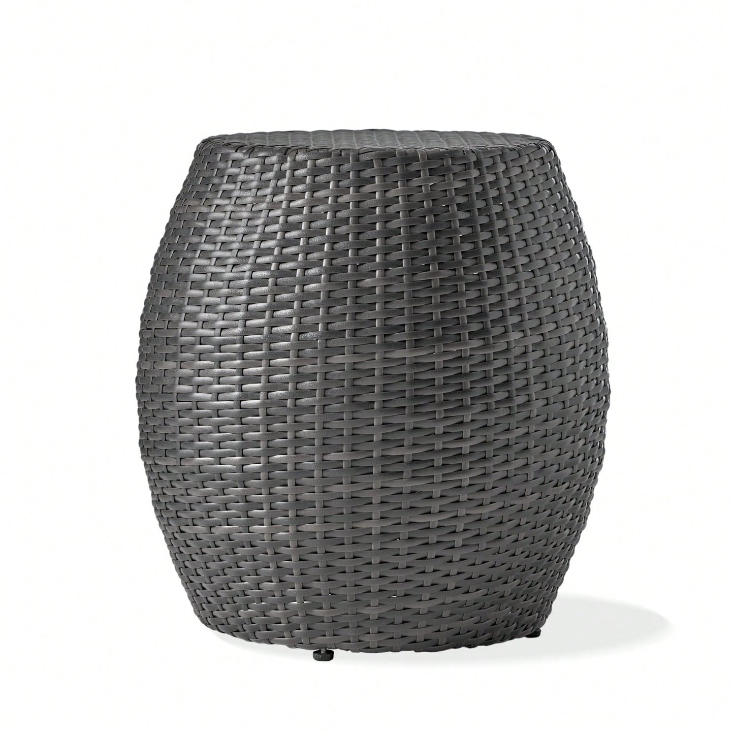 Stylish 14-Inch Outdoor Wicker Patio Side Table - Perfect For Any Garden Or Balcony Decor