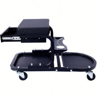 Versatile Rolling Detailing & Utility Cart For Cars, Trucks, SUVs, RVs, Home, Garden, Garage & More - Sleek Black Design