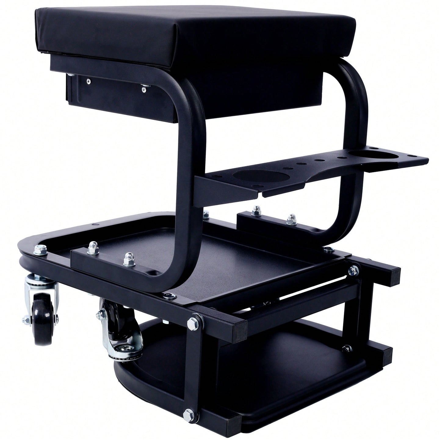 Versatile Rolling Detailing & Utility Cart For Cars, Trucks, SUVs, RVs, Home, Garden, Garage & More - Sleek Black Design