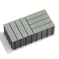 Durable Interlocking WPC Patio Deck Tiles Pack of 11 Water-Resistant Composite Flooring for Indoor Outdoor DIY Projects 11.8 Inch