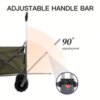 Versatile Folding Wagon For Kids - Portable Beach Trolley Cart For Outdoor Garden, Park, And Camping With Large Wheels