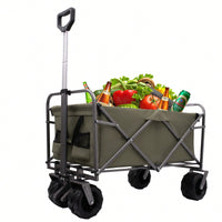 Versatile Folding Wagon For Kids - Portable Beach Trolley Cart For Outdoor Garden, Park, And Camping With Large Wheels
