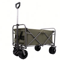 Versatile Folding Wagon For Kids - Portable Beach Trolley Cart For Outdoor Garden, Park, And Camping With Large Wheels