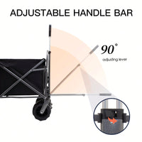 Versatile Folding Wagon For Kids - Portable Beach Trolley Cart For Outdoor Garden, Park, And Camping With Large Wheels